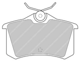 Ferodo Rear Brake Pad Set FCP0726 for Porsche/Audi/BMW Motorsport Applications