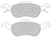Ferodo Brake Pad Set FCP1318 for Porsche/Audi/BMW Motorsport Applications