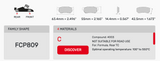 Ferodo Brake Pad Set FCP0809 for Porsche/Audi/BMW Motorsport Applications