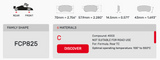 Ferodo Brake Pad Set FCP0825 for Porsche/Audi/BMW Motorsport Applications