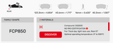 Ferodo Brake Pad Set FCP0850 for Porsche/Audi/BMW Motorsport Applications
