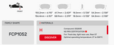 Ferodo Brake Pad Set FCP1052 for Porsche/Audi/BMW Motorsport Applications