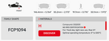 Ferodo Brake Pad Set FCP1094 for Porsche/Audi/BMW Motorsport Applications