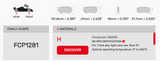 Ferodo Brake Pad Set FCP1281 for Porsche/Audi/BMW Motorsport Applications