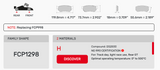 Ferodo Brake Pad Set FCP1298 for Porsche/Audi/BMW Motorsport Applications