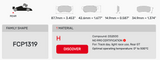 Ferodo Brake Pad Set FCP1319 for Porsche/Audi/BMW Motorsport Applications
