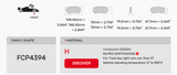 Ferodo Brake Pad Set FCP4394 for Porsche/Audi/BMW Motorsport Applications