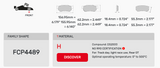 Ferodo Brake Pad Set FCP4489 for Porsche/Audi/BMW Motorsport Applications