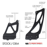 Fabspeed Porsche 981/718 Cayman GT4 Monoblock Wing Risers (2015+) (Image: 2)