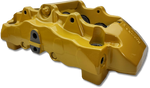 Pictured: Lamborghini Gallardo Spyder 8 Piston Caliper. 
You’ve found the finest Brembo caliper restoration service on the planet. PMB has taken the art of painted caliper restorations to a new level. We retain the factory anodizing and “never” sandblast the finish off your calipers. We use factory seals only and we replicate the original factory paint processes to get your caliper looking better than new.