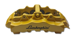 Pictured: Lamborghini Gallardo Spyder 8 Piston Caliper. 
You’ve found the finest Brembo caliper restoration service on the planet. PMB has taken the art of painted caliper restorations to a new level. We retain the factory anodizing and “never” sandblast the finish off your calipers. We use factory seals only and we replicate the original factory paint processes to get your caliper looking better than new.