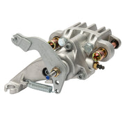 Wilwood Right HM5 Utility Rear Caliper, 1.19-Inch Bore / Hydra-Mechanical: Silver-gray hydra-mechanical caliper showing the actuator cover, lever and return spring.