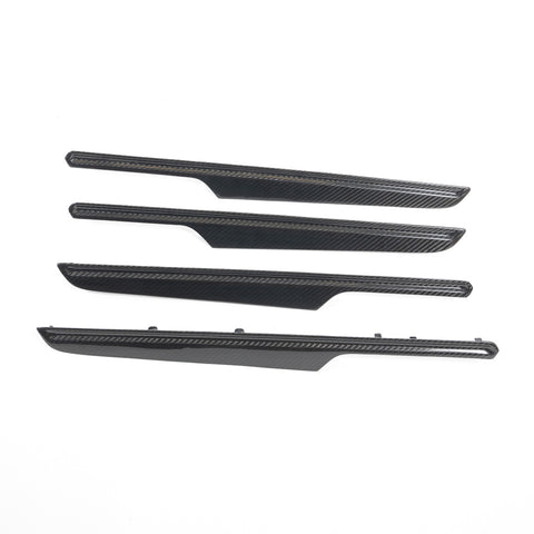 Rennline Carbon Fiber Door Trim Kit for Macan: OEM+ style, 2x2 carbon fiber with UV gloss resin, precision fit, easy installation. Shop now at PMB Performance.