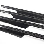 Rennline Carbon Fiber Door Trim Kit for Macan: OEM+ style, 2x2 carbon fiber with UV gloss resin, precision fit, easy installation. Shop now at PMB Performance.