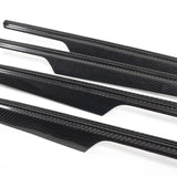 Rennline Carbon Fiber Door Trim Kit for Macan: OEM+ style, 2x2 carbon fiber with UV gloss resin, precision fit, easy installation. Shop now at PMB Performance.