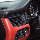 Rennline Carbon Fiber Dash Trim Kit for Macan: OEM+ style, 2x2 carbon fiber with UV gloss resin, precision fit, & easy installation. Shop now at PMB Performance.