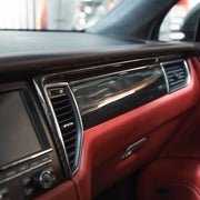 Rennline Carbon Fiber Dash Trim Kit for Macan: OEM+ style, 2x2 carbon fiber with UV gloss resin, precision fit, & easy installation. Shop now at PMB Performance.