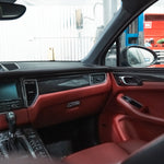 Rennline Carbon Fiber Dash Trim Kit for Macan: OEM+ style, 2x2 carbon fiber with UV gloss resin, precision fit, & easy installation. Shop now at PMB Performance.