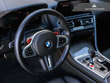 AutoTecknic Replacement Carbon Steering Wheel Top Cover - F91/ F92/ F93 M8