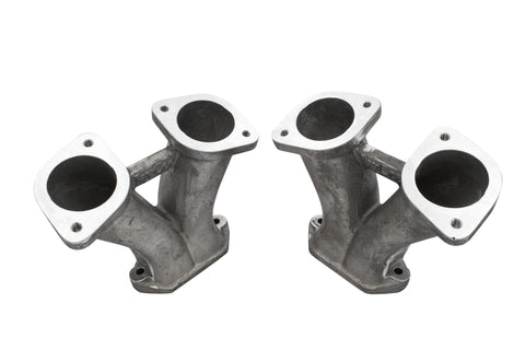 Get maximum performance with JayCee's "Shorty 8" Manifolds, designed for compact engine compartments! These high-grade aluminum alloy manifolds are proudly cast in the USA and precision-machined in-house. Available in both cast and polished finishes, they're sold in pairs for a complete upgrade. Perfect for enthusiasts seeking quality!