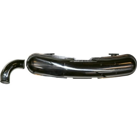 SPORT MUFFLER WITH SINGLE OUTLET-84 MM, POLISHED STAINLESS STEEL, LOOSE TAILPIPE