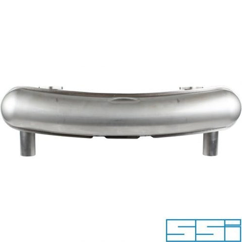 Racing exhaust for 911 with bolt-on flanges, 760mm tailpipe spacing, stainless steel, Ø63.50mm tailpipes. SSI JP-1708-0. Shop now at PMB Performance.