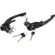 DRILLED BLACK WITH LOCK AND KEYS, L-R OUTER, 2 PER SET, 911-912