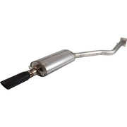 EXHAUST S/S WITH OVAL 93X70 MM TAIL PIPE, BLACK TAIL PIPE, 944 TURBO (162 KW)