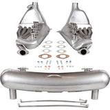 EXHAUST CONVERSION SET, BIG BORE, 2.7/3.0, 41MM OD TUBES, DUAL OUTLET MUFFLER