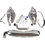 EXHAUST CONVERSION SET, 3.2 OEM STYLE, 41MM OD TUBES, SINGLE OUTLET MUFFLER, STAINLESS STEEL