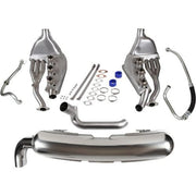 EXHAUST CONVERSION SET, 3.2 OEM STYLE, 41MM OD TUBES, SINGLE OUTLET MUFFLER, STAINLESS STEEL