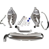 EXHAUST CONVERSION SET, 3.2 OEM STYLE, 41MM OD TUBES, SINGLE OUTLET MUFFLER, STAINLESS STEEL