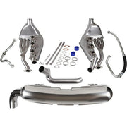 EXHAUST CONVERSION SET, 3.2 OEM STYLE, 41MM OD TUBES, SINGLE OUTLET MUFFLER, STAINLESS STEEL
