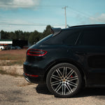 Rennline Carbon Fiber Hatch Spoiler for Macan: Hand-laid carbon fiber with UV gloss finish, OEM+ fit, easy install.  Shop now at PMB Performance.