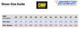 Competition Motorsport OMP ONE Evo X R Racing Shoes size chart