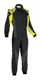 Competition Motorsport OMP Tecnica Evo Driver FIA Racing Suit black yellow front