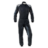 Competition Motorsport OMP Tecnica Hybrid Driver FIA Racing Suit black white front