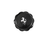 Fabspeed Carbon Oil-Cap Cover with Chrome Cavallino for Ferrari F8 Tributo