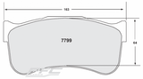 Performance Friction PFC Front Brake Pad Set for Porsche 991/992 GT3 and 981/718 GT4