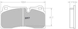 Performance Friction PFC Rear Brake Pad Set 2097 for Race Applications