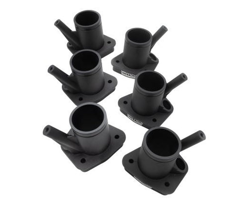 PMO 356A alum. stacks for 3.6L 993: CNC-machined, heat-proof, black anodized. Better flow, Viton gaskets. Boost-ready. Shop now at PMB Performance.