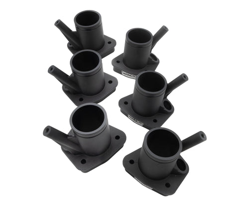 PMO Induction has designed an intake runner “stack” in 356A aluminum, die-cast and machined specifically for your 3.6L Porsche 911
1990-1994 (964).

Replace your cracked, warped or damaged plastic stacks with a permanent solution impervious to engine compartment heat cycles.

Solid Works CAD designed and CNC machined for
a perfect, long-lasting fit.

Anodized black with a machined bore for improved flow characteristics.

Includes OE Elring Viton base gaskets
993-110-713-01 to complete the installation.

Com