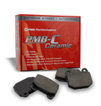 Porsche ceramic brake pads with G/G FMSI rating for ultimate control and stopping power in any condition.