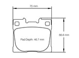 Pagid Racing Rear Brake Pad Set No. 8300 for Toyota GR Corolla/Yaris