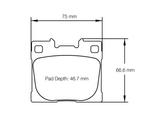 Pagid Racing Rear Brake Pad Set No. 8300 for Toyota GR Corolla/Yaris