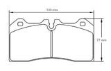 Pagid Racing Rear Brake Pad Set No. 8187 RSC1