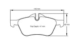 Pagid Racing Front Brake Pads for BMW Mini Cooper