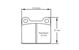 Pagid Racing Front/Rear Brake Pads for Porsche 356/914/912/911