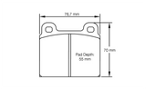Pagid Racing Front/Rear Brake Pads for Porsche 911 (1968–1983)