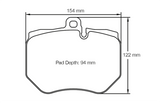 Pagid Racing Front Brake Pad Set No. 4910 for Audi/Bentley RS6 (C6)/Continental GT